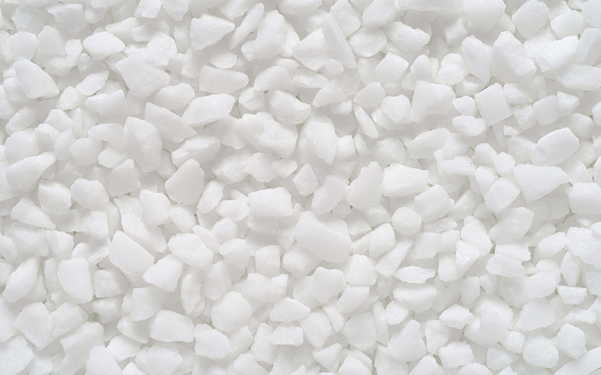 Top down view of a pile of water softener salt